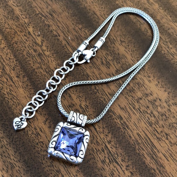 RETIRED BRIGHTON REGINA AMETHYST PENDENT NECKLACE - Picture 11 of 12